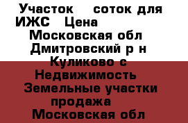 Участок 15 соток для ИЖС › Цена ­ 1 300 000 - Московская обл., Дмитровский р-н, Куликово с. Недвижимость » Земельные участки продажа   . Московская обл.